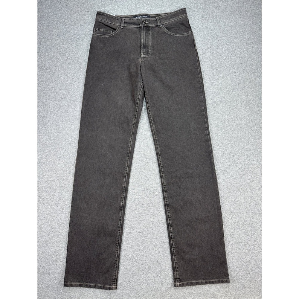 BRAX Feel Good Carlos Jeans Men's 34x36 Faded Gray Denim Straight Leg High Rise